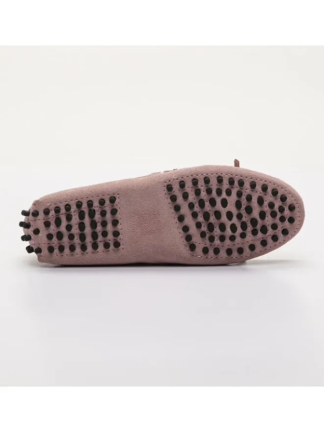 CHARLES & SMITH Halbschuhe^Leder-Mokassins "Newton" in Rosa