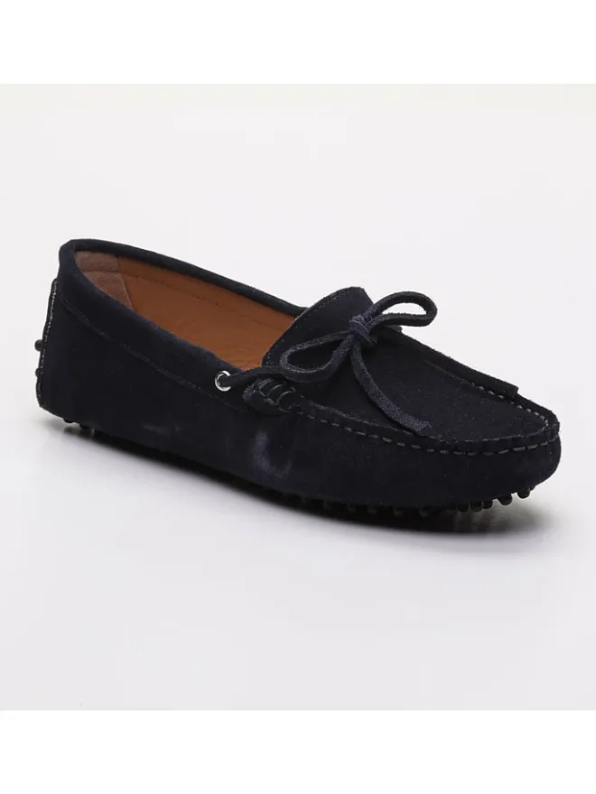 CHARLES & SMITH Halbschuhe^Leder-Mokassins "Newton" in Dunkelblau