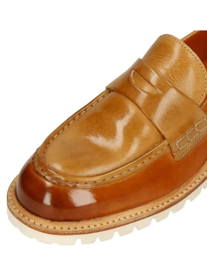 MELVIN & HAMILTON Halbschuhe^Leder-Mokassins "Regine 6" in Hellbraun