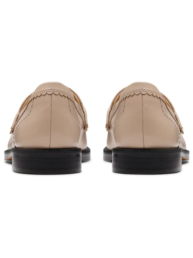 Clarks Halbschuhe^Leder-Mokassins "Straven Edge" in Beige