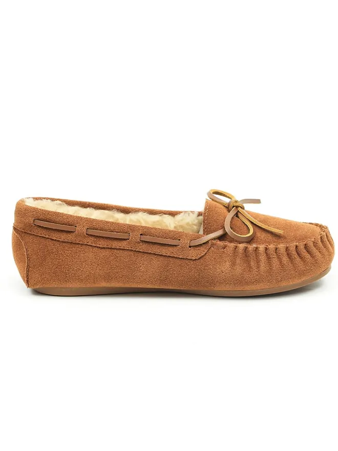NICEBAY Halbschuhe^Leder-Mokassins "Tauriel" in Camel