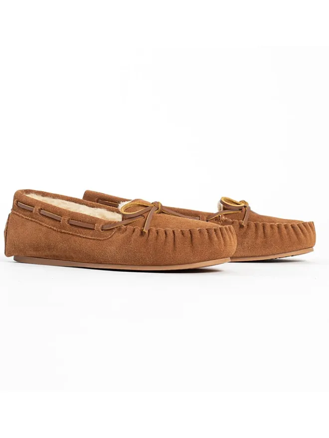 NICEBAY Halbschuhe^Leder-Mokassins "Tauriel" in Camel