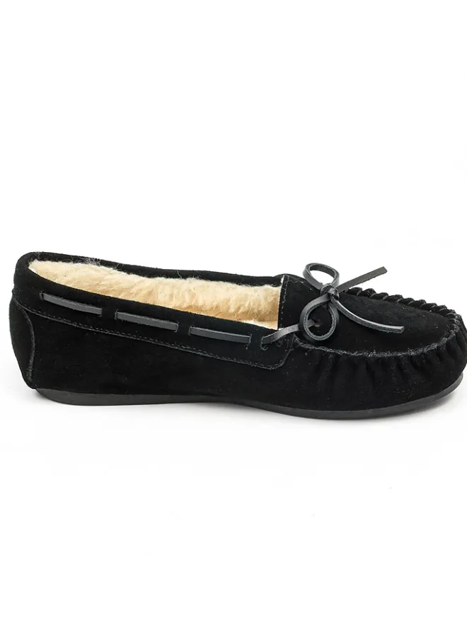 Leder-Mokassins "Tauriel" in Schwarz>NICEBAY Outlet