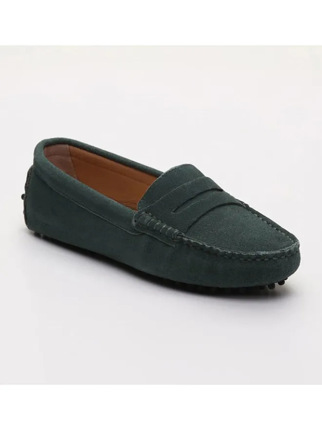 Leder-Mokassins "Thandie" in Grün>CHARLES & SMITH Discount