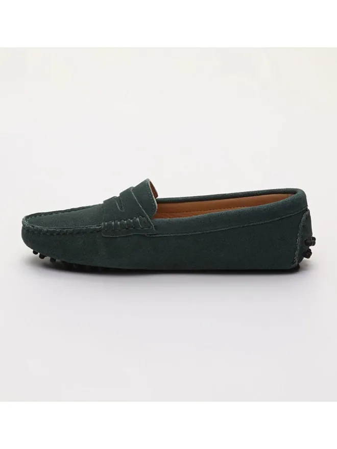 Leder-Mokassins "Thandie" in Grün>CHARLES & SMITH Discount
