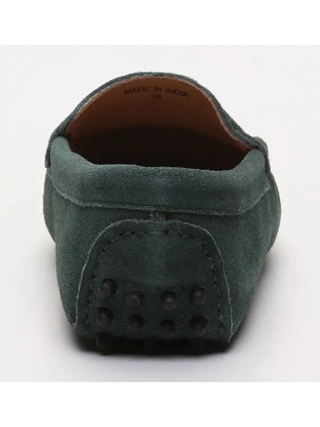 Leder-Mokassins "Thandie" in Grün>CHARLES & SMITH Discount