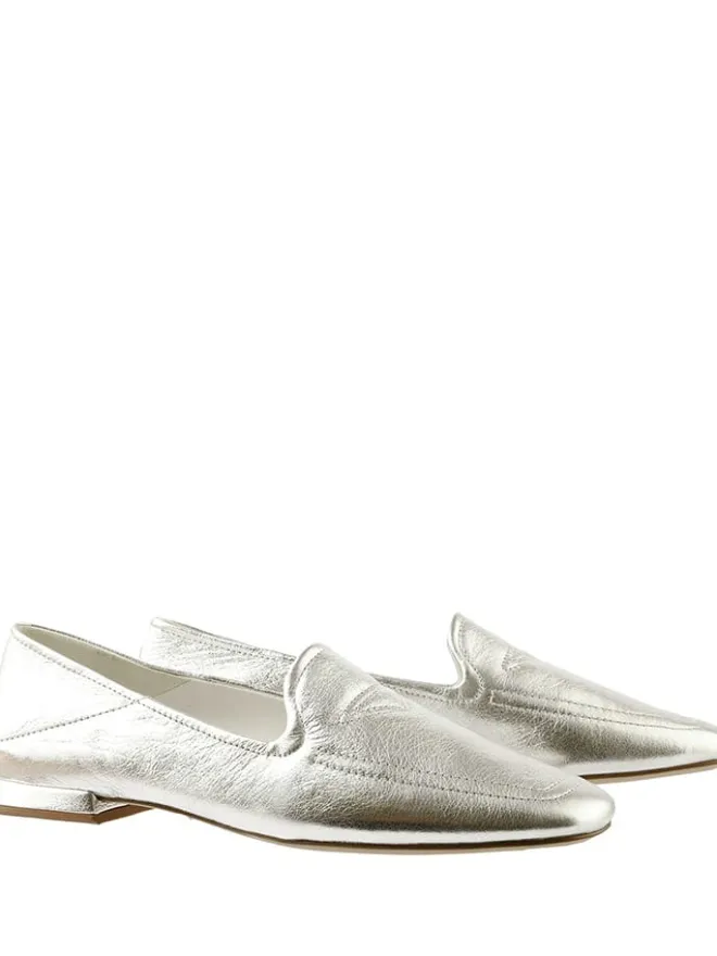 Leder-Mokassins "Therese" in Silber>Högl Sale