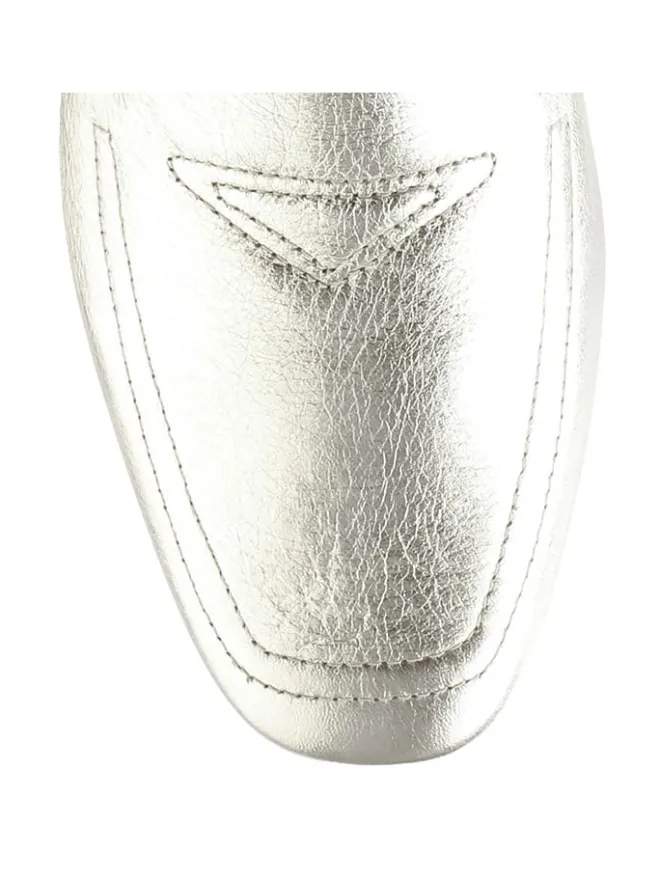 Leder-Mokassins "Therese" in Silber>Högl Sale
