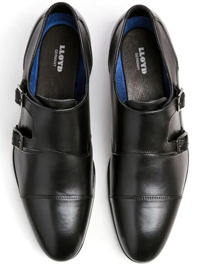 LLOYD Schnürschuhe^Leder-Monkstraps "Mailand" in Schwarz