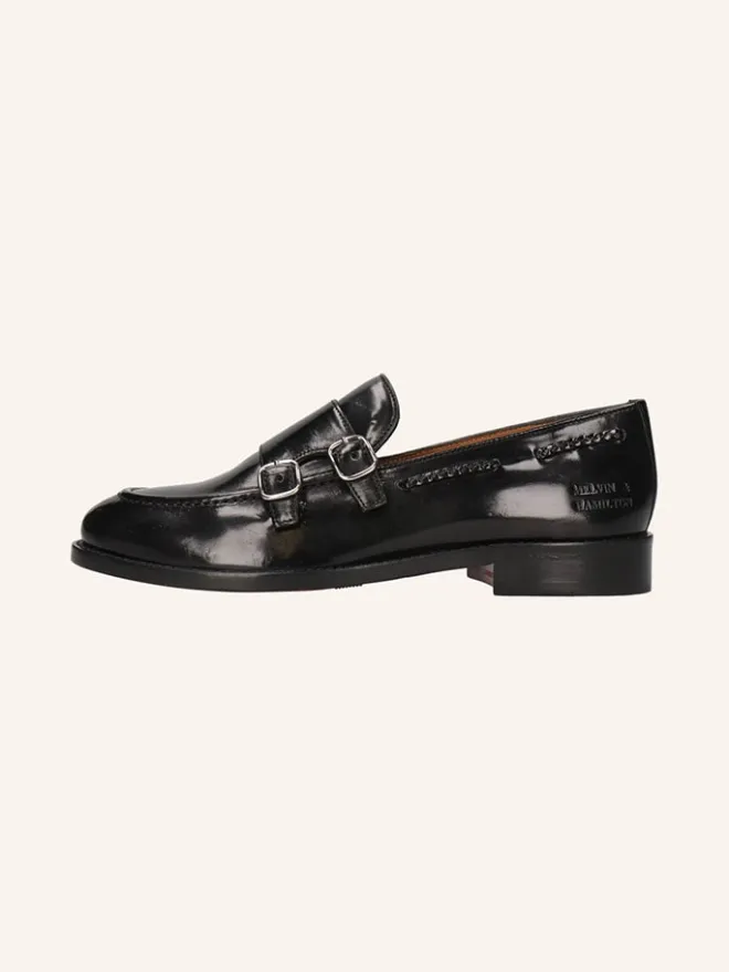 MELVIN & HAMILTON Halbschuhe^Leder-Monkstraps "Regine 22" in Schwarz