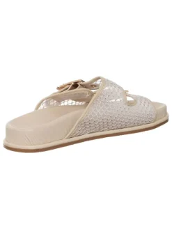 Leder-Pantoletten in Beige><noscript><img width=