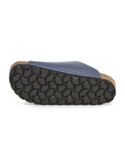 Leder-Pantoletten in Blau><noscript><img width=