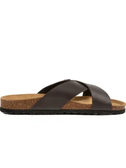 Leder-Pantoletten in Braun>billowy Sale