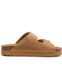 Leder-Pantoletten in Braun>billowy Best