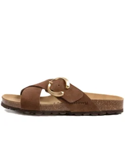 Leder-Pantoletten in Braun>billowy Sale