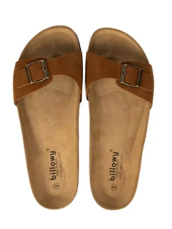 billowy Hausschuhe|Sandalen & Pantoletten^Leder-Pantoletten in Braun