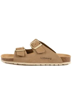 billowy Clogs & Pantoletten^Leder-Pantoletten in Braun