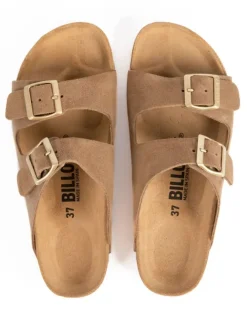 billowy Clogs & Pantoletten^Leder-Pantoletten in Braun