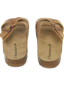 BABUNKERS Family Hausschuhe|Sandalen & Pantoletten^Leder-Pantoletten in Braun