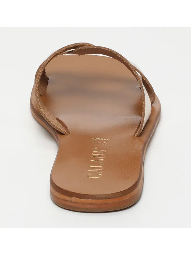 Leder-Pantoletten in Gold>CALANK Outlet