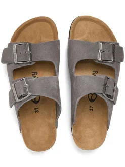 billowy Clogs & Pantoletten^Leder-Pantoletten in Grau