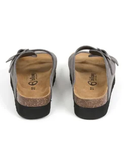 billowy Clogs & Pantoletten^Leder-Pantoletten in Grau