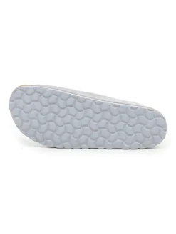 Leder-Pantoletten in Grau><noscript><img width=