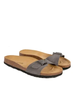 BABUNKERS Family Hausschuhe|Sandalen & Pantoletten^Leder-Pantoletten in Grau