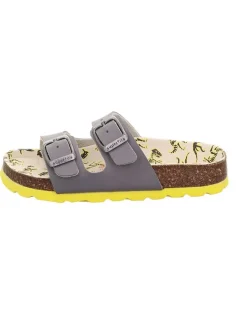 superfit Clogs & Pantoletten·Pantoletten^Leder-Pantoletten in Grau/ Gelb