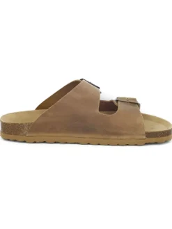 Leder-Pantoletten in Hellbraun>BABUNKERS Family Sale