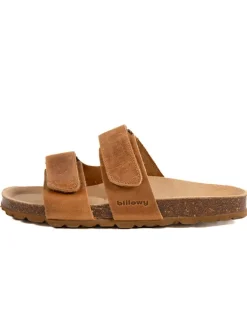 billowy Clogs & Pantoletten·Pantoletten^Leder-Pantoletten in Hellbraun