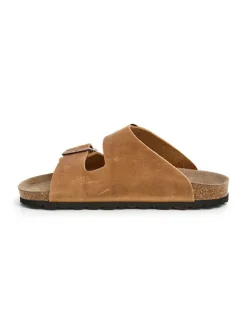 SABOKETS Clogs & Pantoletten·Pantoletten^Leder-Pantoletten in Hellbraun