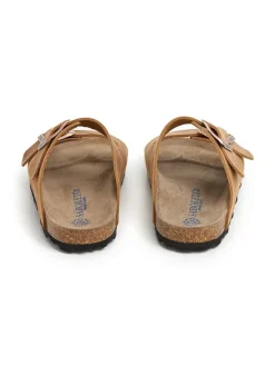 SABOKETS Clogs & Pantoletten·Pantoletten^Leder-Pantoletten in Hellbraun