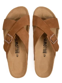 billowy Hausschuhe|Sandalen & Pantoletten^Leder-Pantoletten in Hellbraun