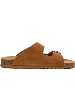 billowy Hausschuhe|Sandalen & Pantoletten^Leder-Pantoletten in Hellbraun