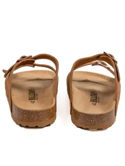 billowy Hausschuhe|Sandalen & Pantoletten^Leder-Pantoletten in Hellbraun