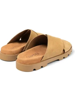 Camper Hausschuhe|Sandalen & Pantoletten^Leder-Pantoletten in Hellbraun