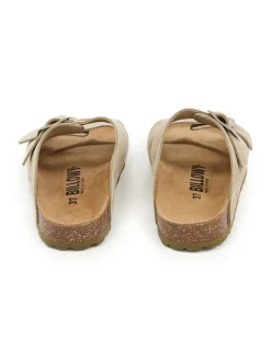 billowy Clogs & Pantoletten^Leder-Pantoletten in Khaki