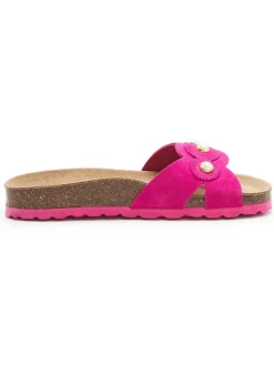 Leder-Pantoletten in Pink><noscript><img width=
