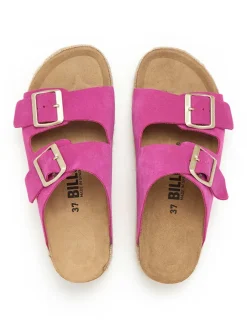 billowy Clogs & Pantoletten^Leder-Pantoletten in Pink