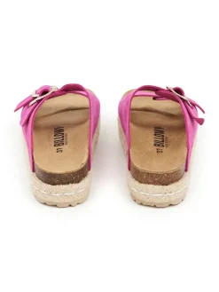 billowy Clogs & Pantoletten^Leder-Pantoletten in Pink