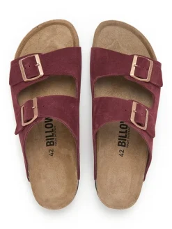 Leder-Pantoletten in Rot><noscript><img width=