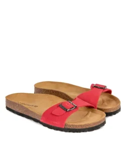 Leder-Pantoletten in Rot>BABUNKERS Family Clearance