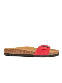 Leder-Pantoletten in Rot>BABUNKERS Family Clearance