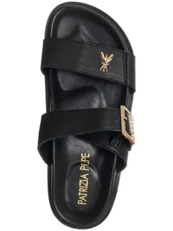 Patrizia Pepe Clogs & Pantoletten·Pantoletten^Leder-Pantoletten in Schwarz