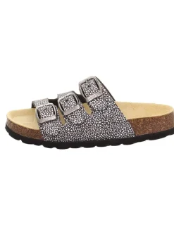 superfit Clogs & Pantoletten·Pantoletten^Leder-Pantoletten in Schwarz/ Silber