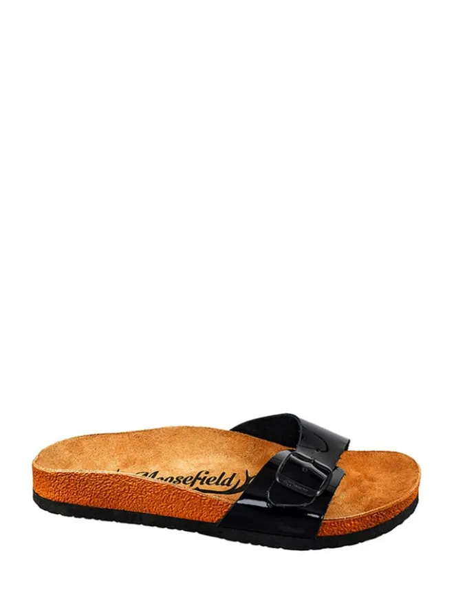Leder-Pantoletten in Schwarz>Moosefield Best