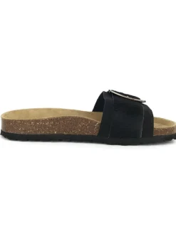 Leder-Pantoletten in Schwarz>BABUNKERS Family Discount