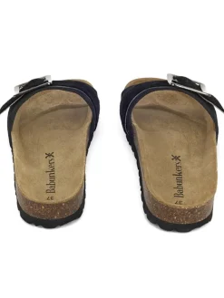 Leder-Pantoletten in Schwarz><noscript><img width=