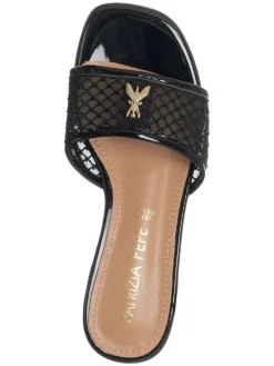 Leder-Pantoletten in Schwarz><noscript><img width=